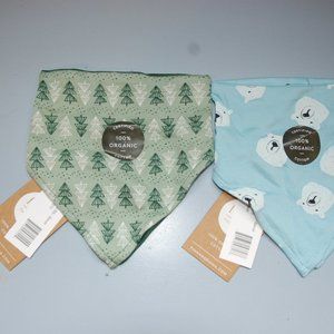 Set of 2 Finn + Emma Drool Bandanna Bib Organic Cotton - NWT